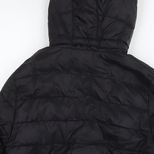 H&M Boys Black Quilted Jacket Size 10-11 Years Zip - Age 10-12 Years