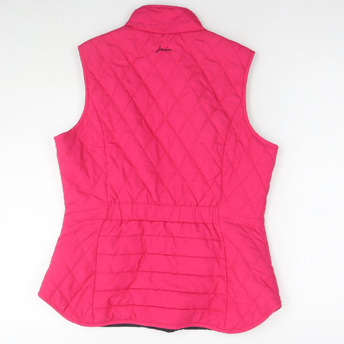 Joules Womens Pink Gilet Waistcoat Size 12 Zip