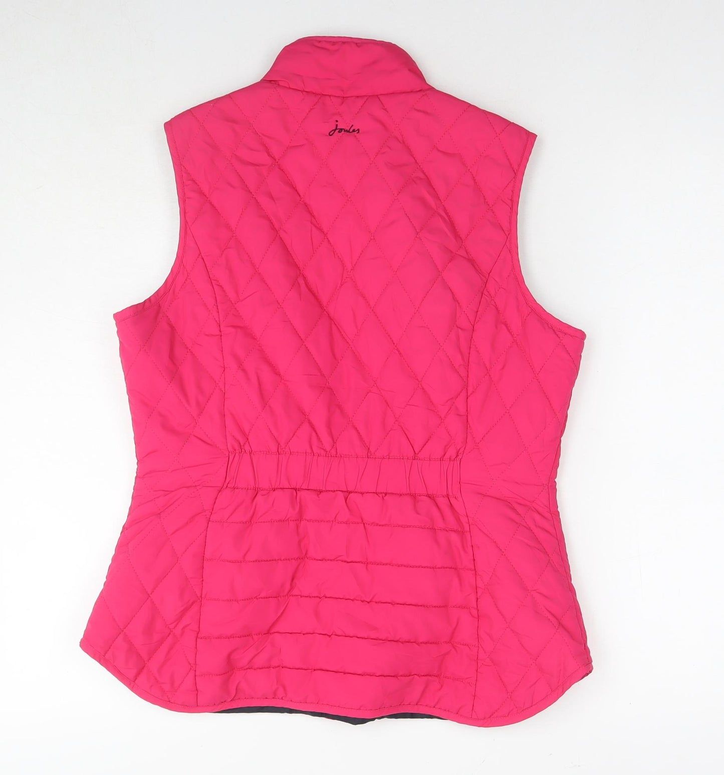 Joules Womens Pink Gilet Waistcoat Size 12 Zip