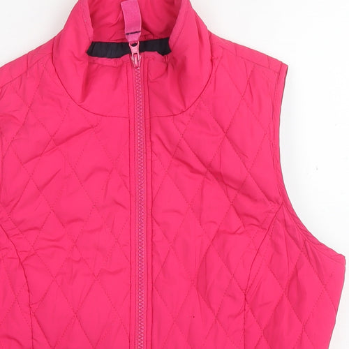 Joules Womens Pink Gilet Waistcoat Size 12 Zip