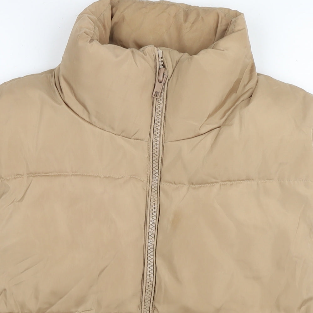 New Look Womens Beige Jacket Size 12 Zip