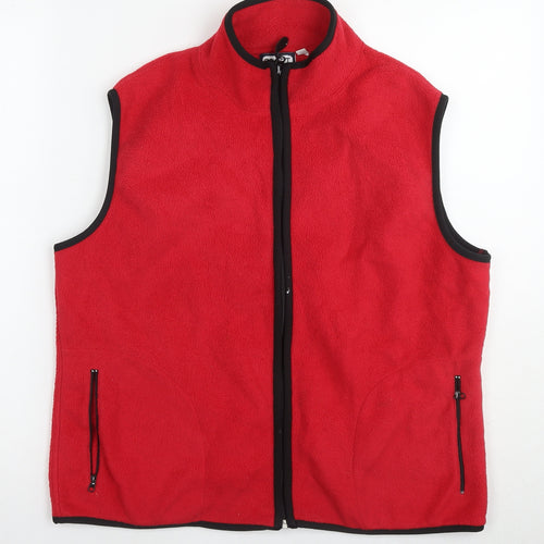 Sport Womens Red Gilet Waistcoat Size 18 Zip - Size 18-20