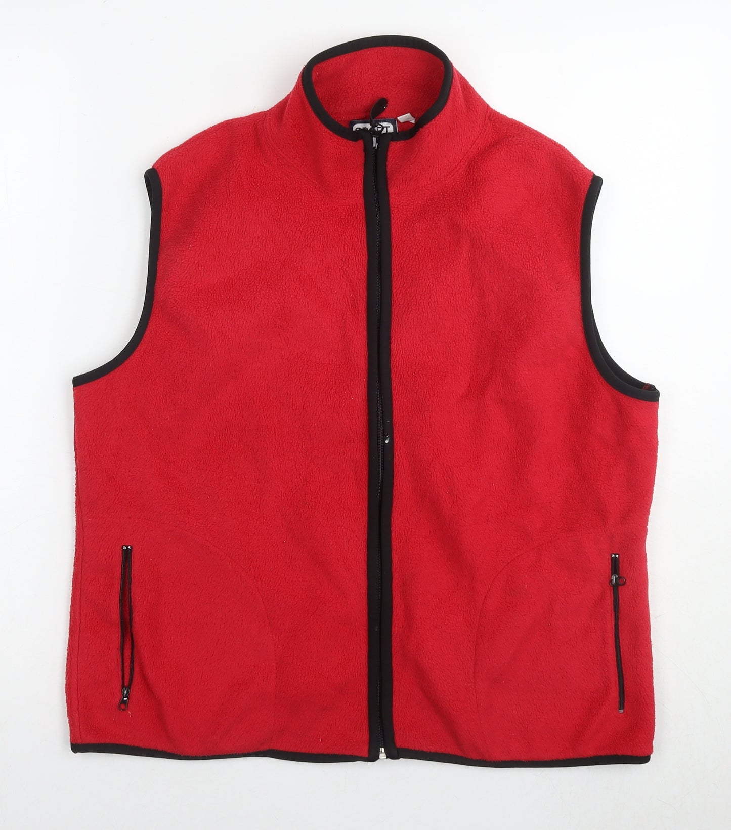 Sport Womens Red Gilet Waistcoat Size 18 Zip - Size 18-20