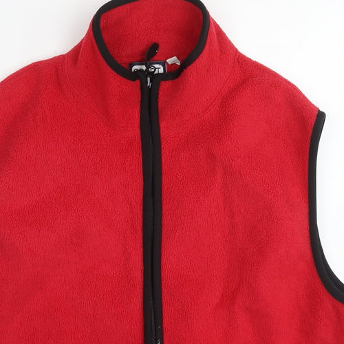 Sport Womens Red Gilet Waistcoat Size 18 Zip - Size 18-20