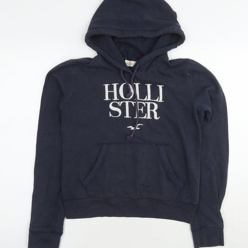 Hollister Womens Blue Cotton Pullover Hoodie Size XS Pullover - Logo