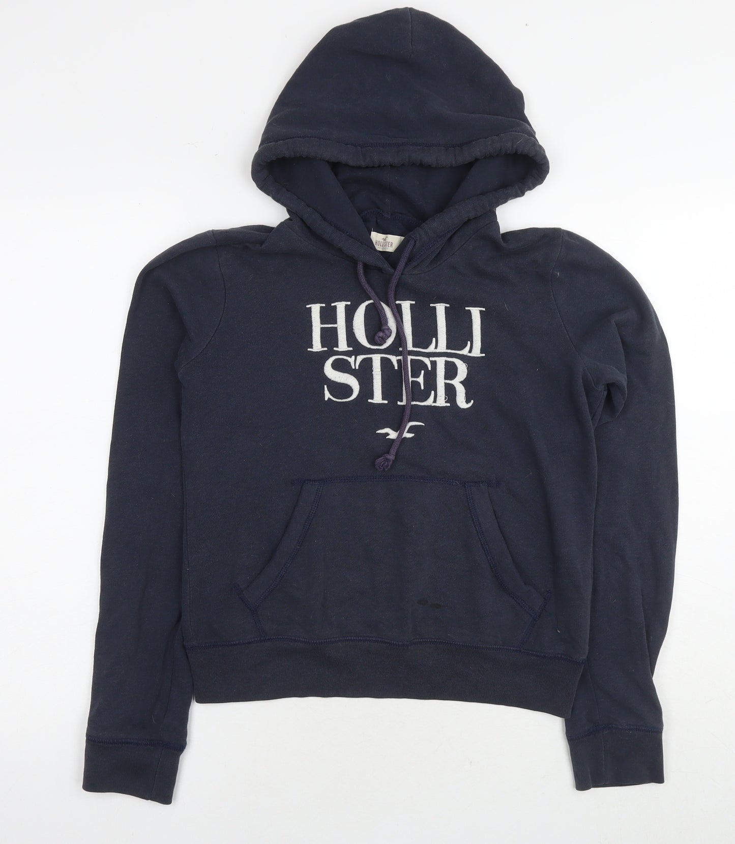 Hollister Womens Blue Cotton Pullover Hoodie Size XS Pullover - Logo