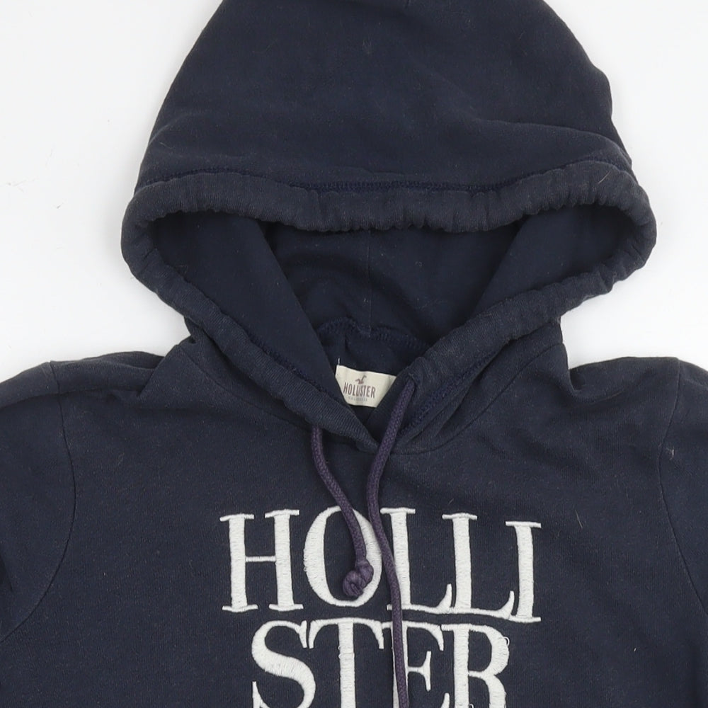 Hollister Womens Blue Cotton Pullover Hoodie Size XS Pullover - Logo