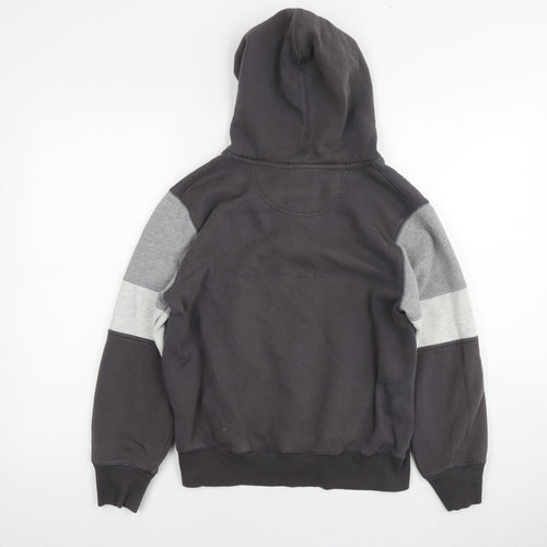 Converse Boys Grey Cotton Full Zip Hoodie Size 12-13 Years Pullover