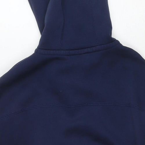 adidas Womens Blue Cotton Full Zip Hoodie Size L Zip