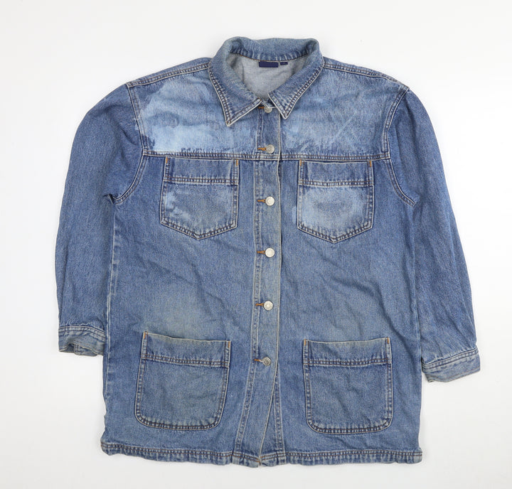 DASH Womens Blue Jacket Size 12 Zip