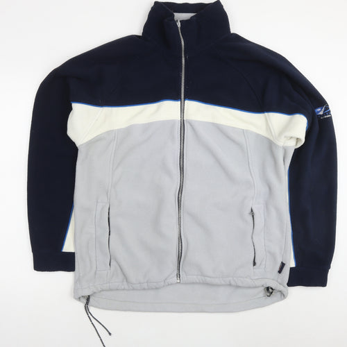 Regatta Mens Blue Jacket Size XL Zip - Colourblock Pattern