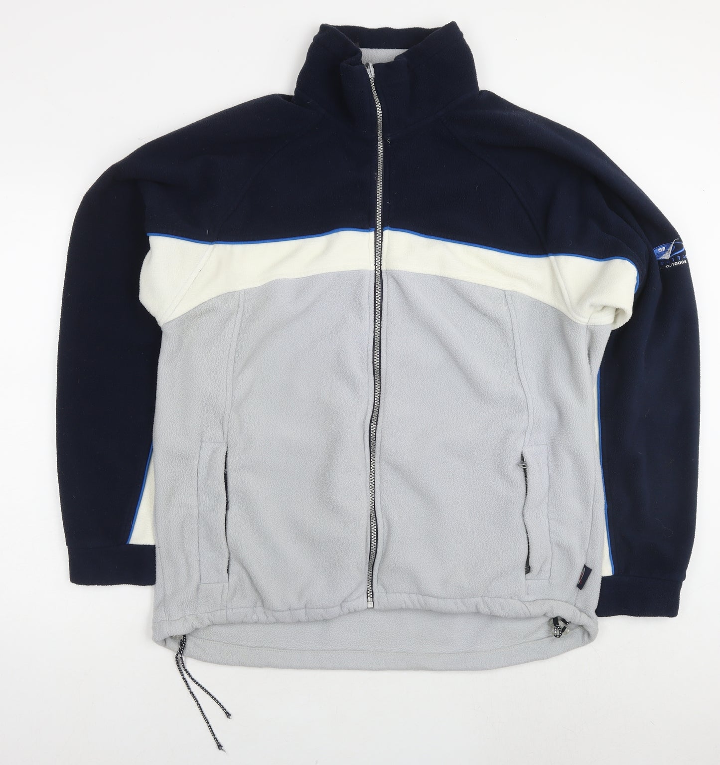 Regatta Mens Blue Jacket Size XL Zip - Colourblock Pattern