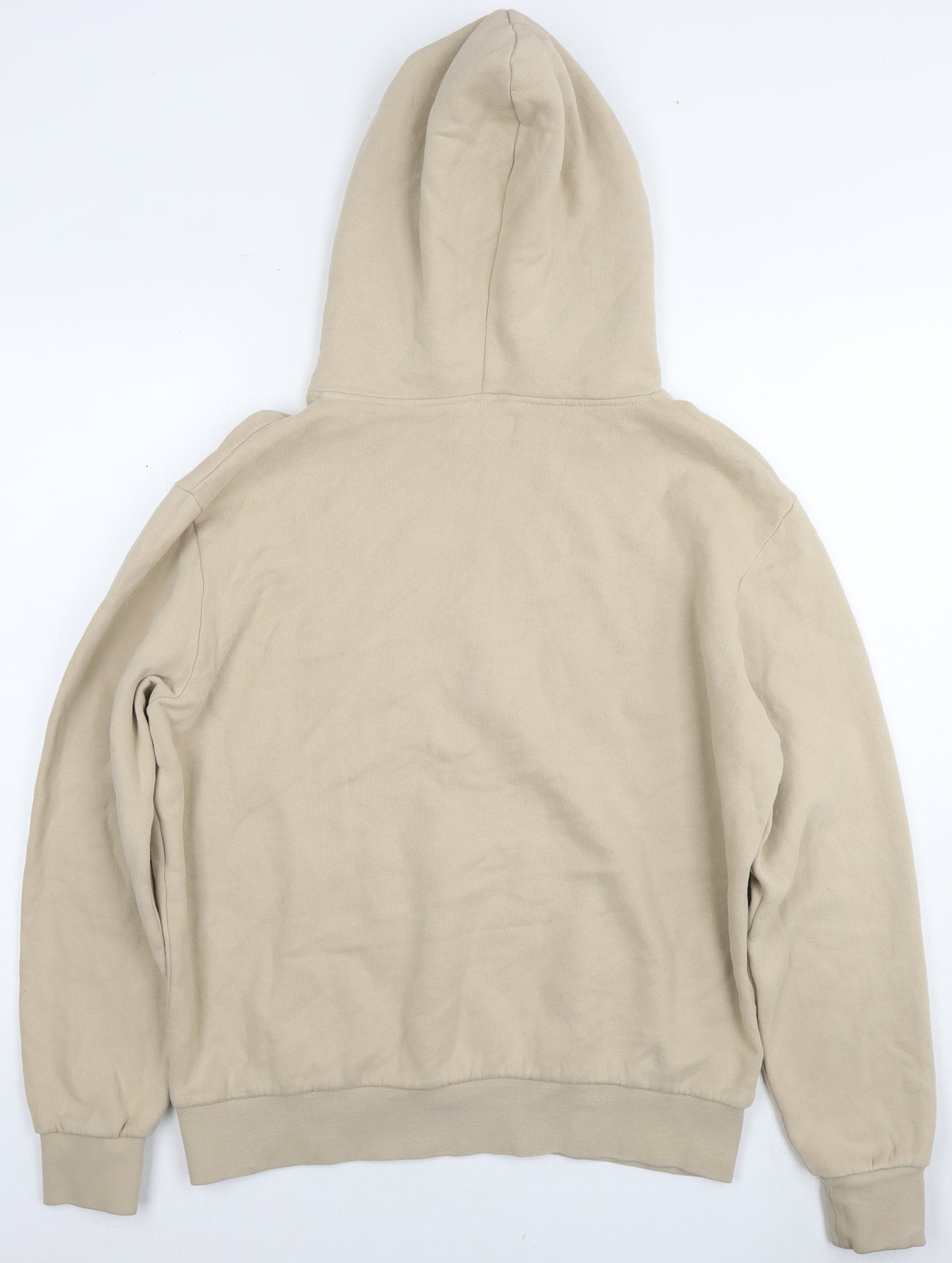 Suspicious Womens Beige Cotton Pullover Hoodie Size M Pullover - Skull