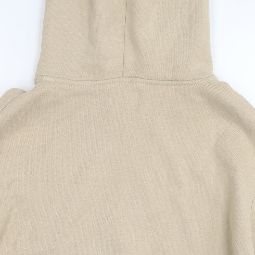 Suspicious Womens Beige Cotton Pullover Hoodie Size M Pullover - Skull