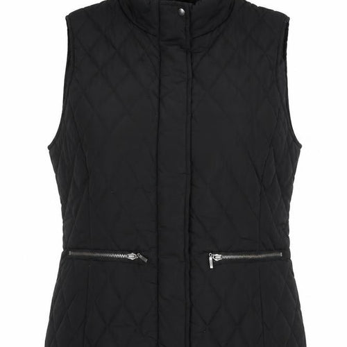 Yest Womens Black Gilet Waistcoat Size 14 Zip