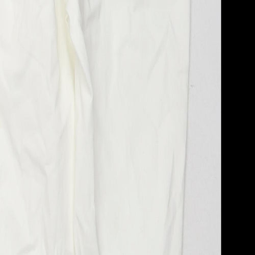 Miss Captain Womens White Cotton Skinny Jeans Size 36 in L24 in Regular Zip