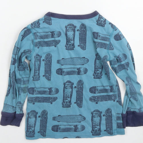 Gap Boys Blue Cotton Basic T-Shirt Size 3 Years Round Neck Pullover - Skateboards