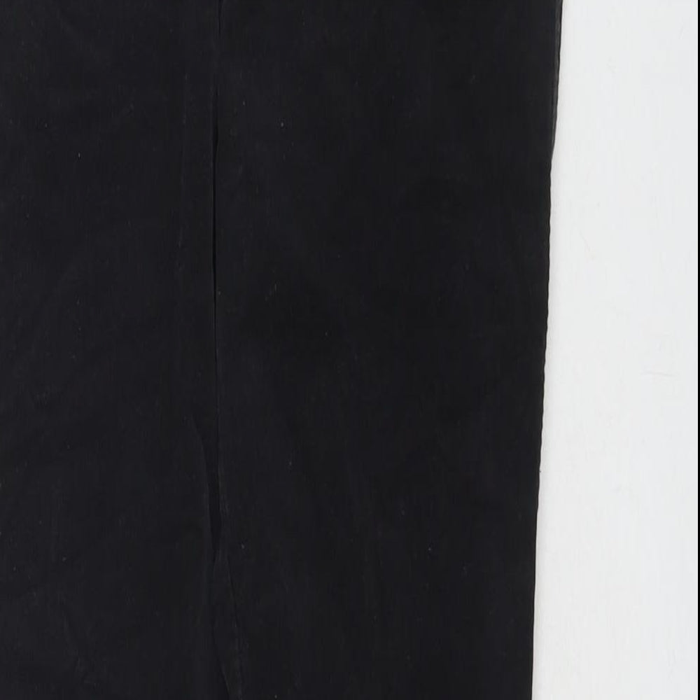 White Stuff Womens Black Cotton Trousers Size 10 L28 in Regular