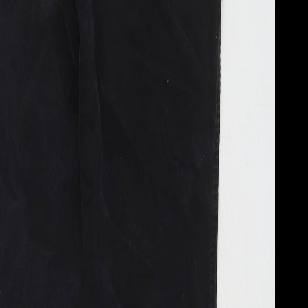 White Stuff Womens Black Cotton Trousers Size 10 L28 in Regular