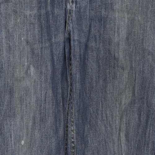 Firetrap Womens Blue Cotton Straight Jeans Size 34 in L30 in Regular Zip
