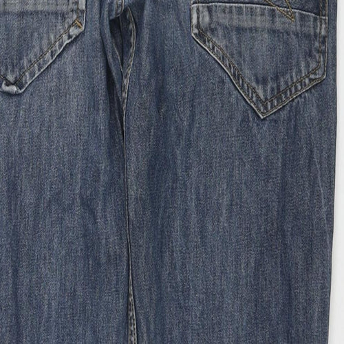 Firetrap Womens Blue Cotton Straight Jeans Size 34 in L30 in Regular Zip