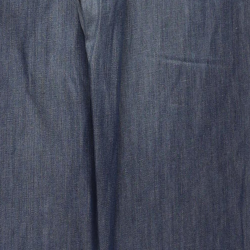 Calvin Klein Mens Blue Polyester Blend Straight Jeans Size 38 in L32 in Relaxed Zip