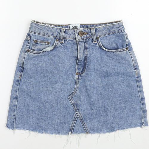 BDG Womens Blue Cotton Mini Skirt Size XS Button