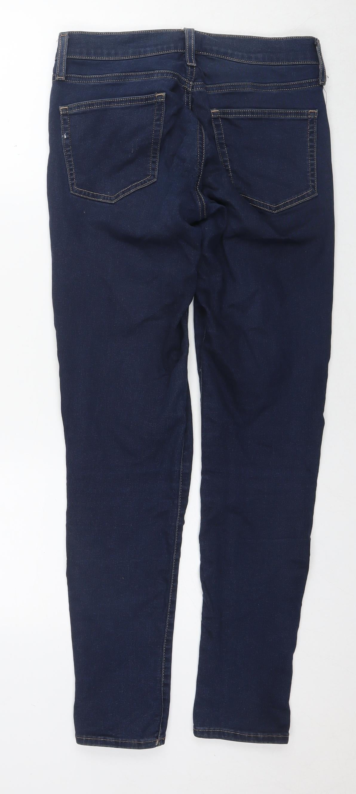 Gap Womens Blue Cotton Skinny Jeans Size M L28 in Regular Zip