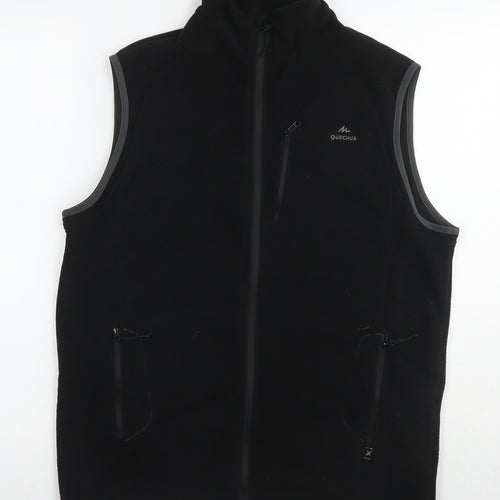 DECATHLON Womens Black Gilet Waistcoat Size L Zip