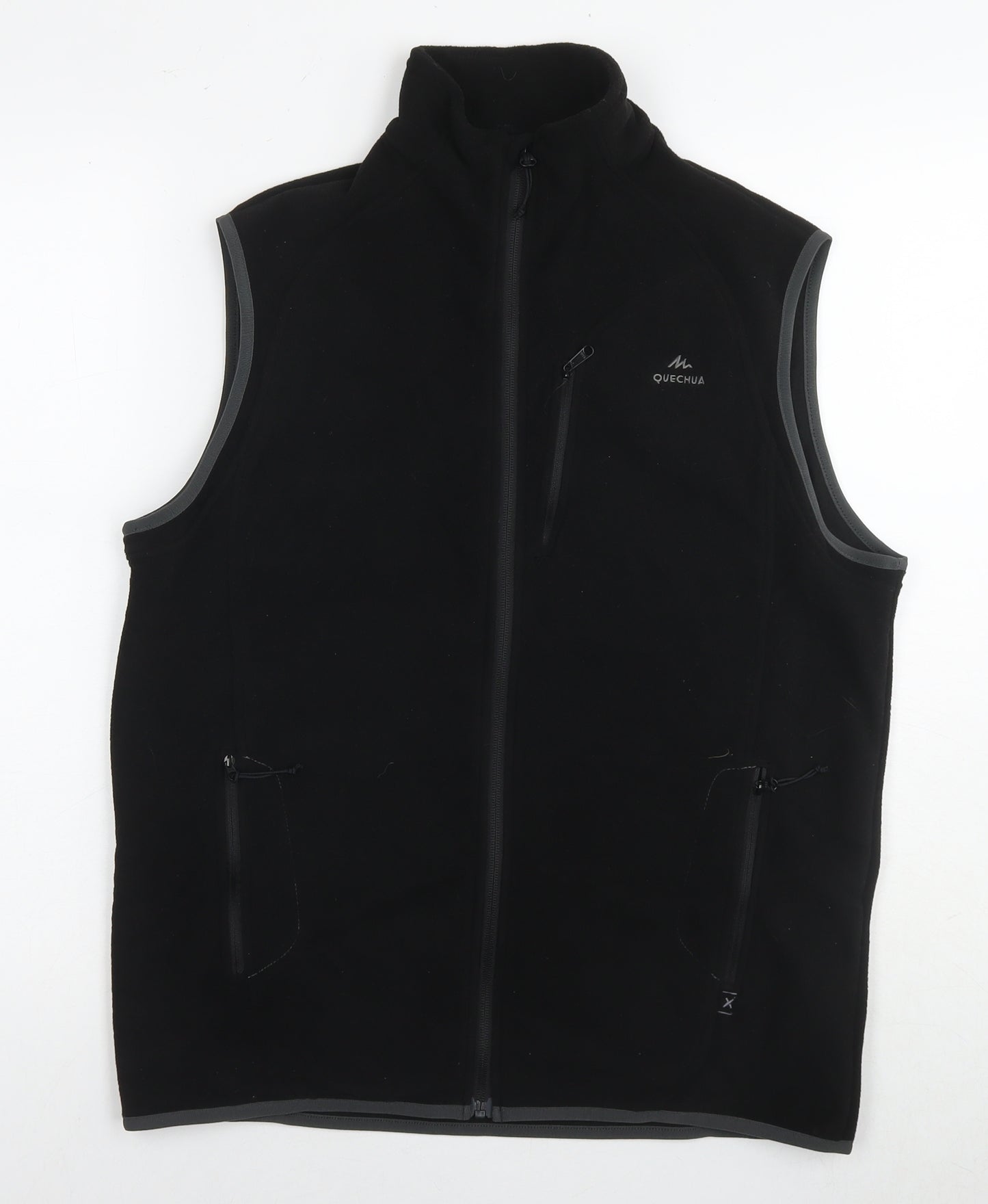 DECATHLON Womens Black Gilet Waistcoat Size L Zip