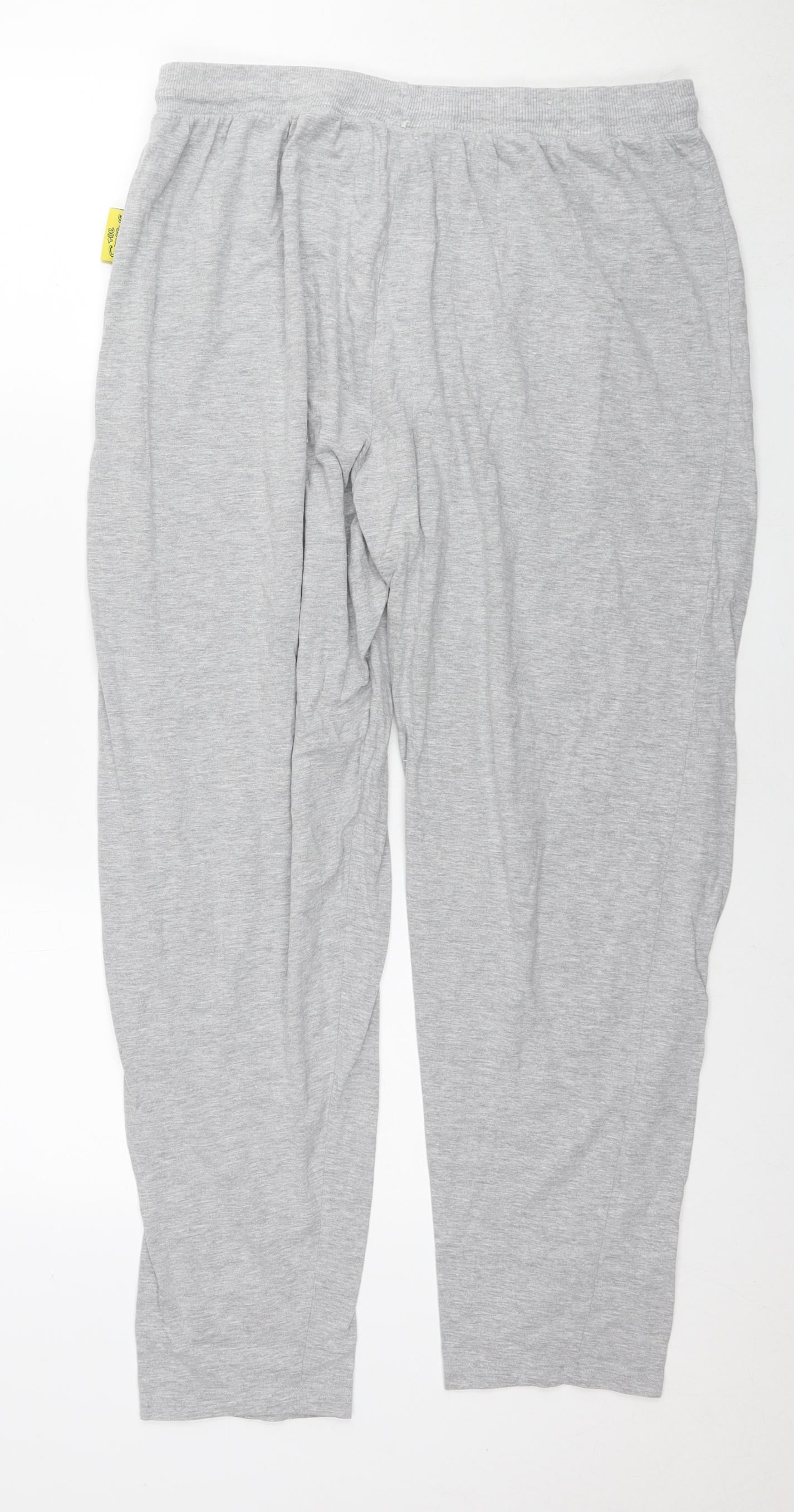 The Simpsons Mens Grey Cotton Jogger Trousers Size XL L28 in Regular Drawstring
