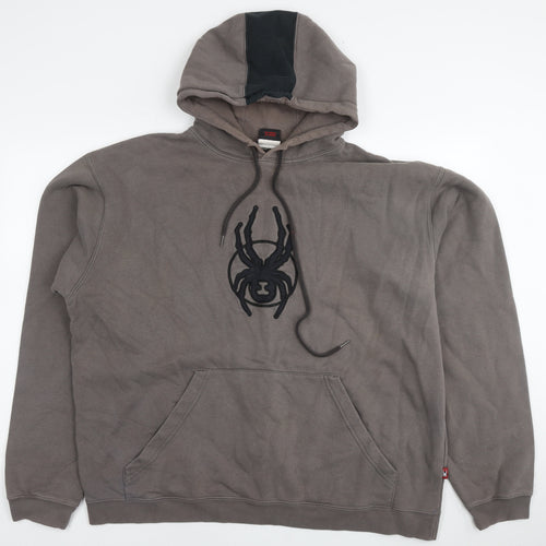 Team Venom Mens Brown Cotton Pullover Hoodie Size L - Spider