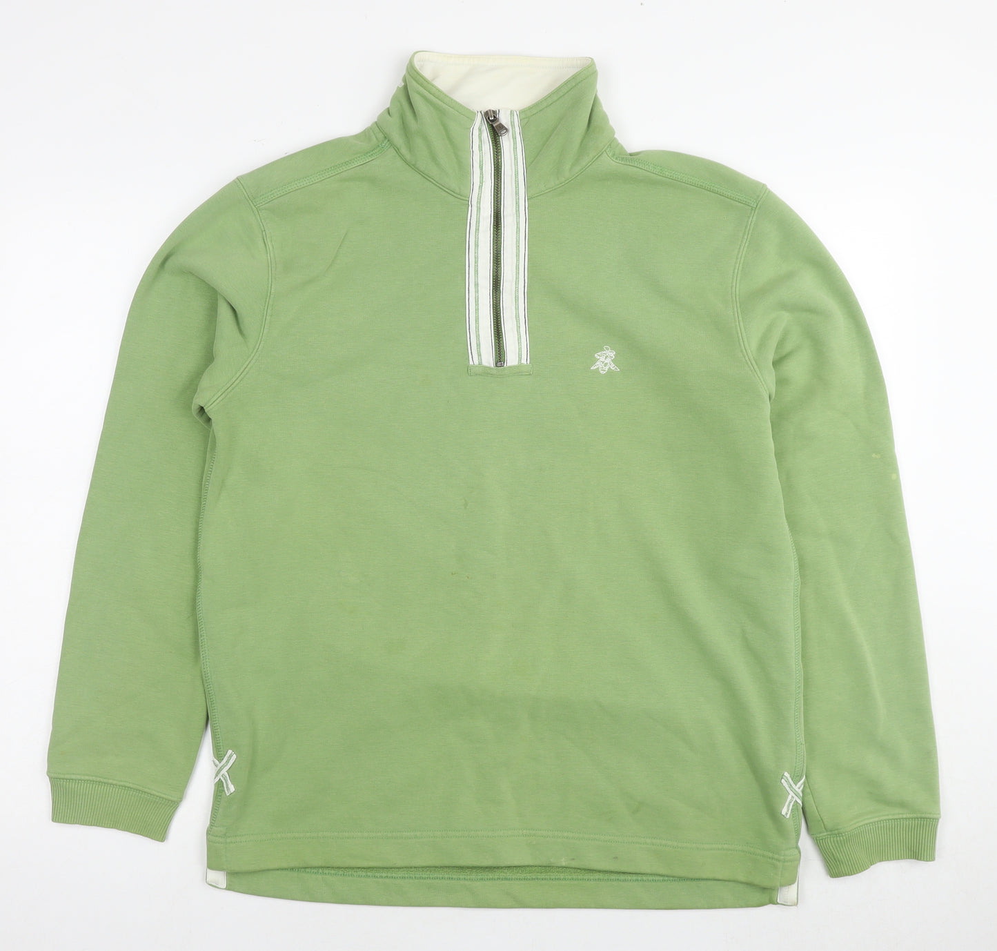 White Stuff Mens Green Cotton Pullover Sweatshirt Size M