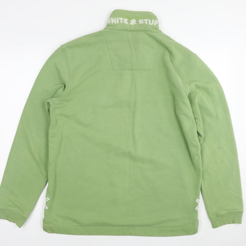 White Stuff Mens Green Cotton Pullover Sweatshirt Size M