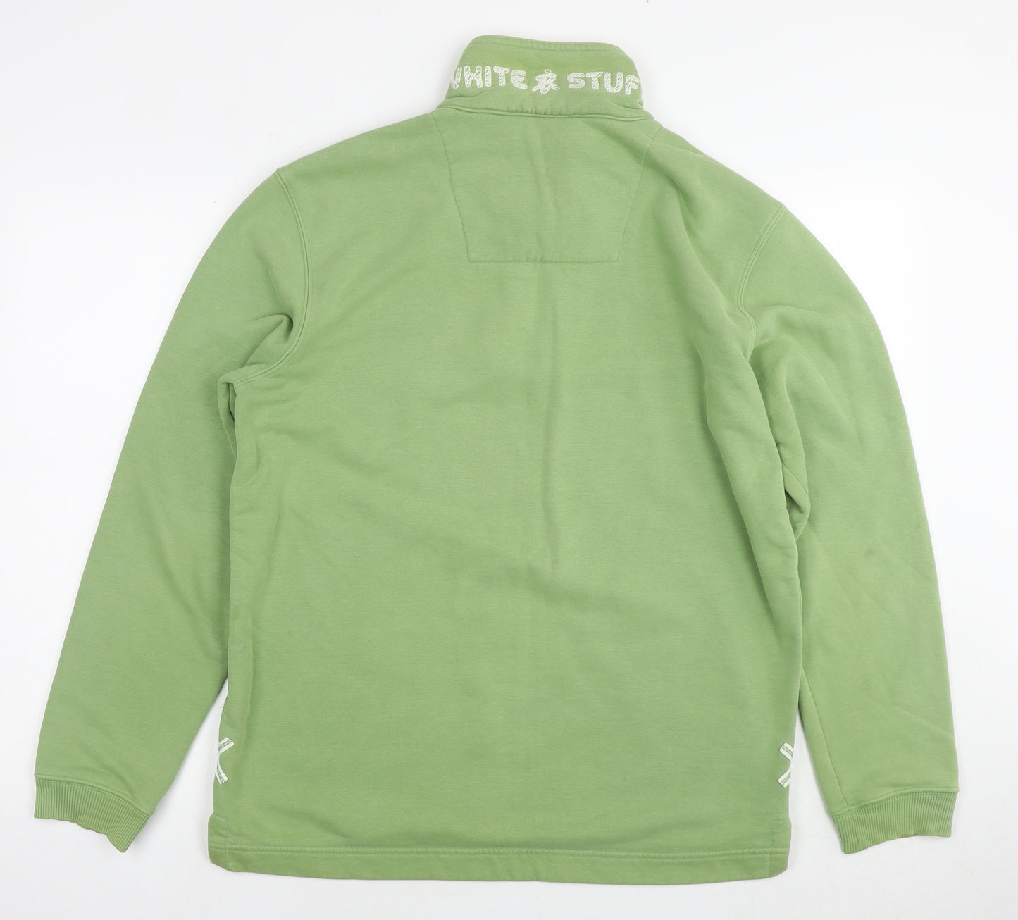 White Stuff Mens Green Cotton Pullover Sweatshirt Size M