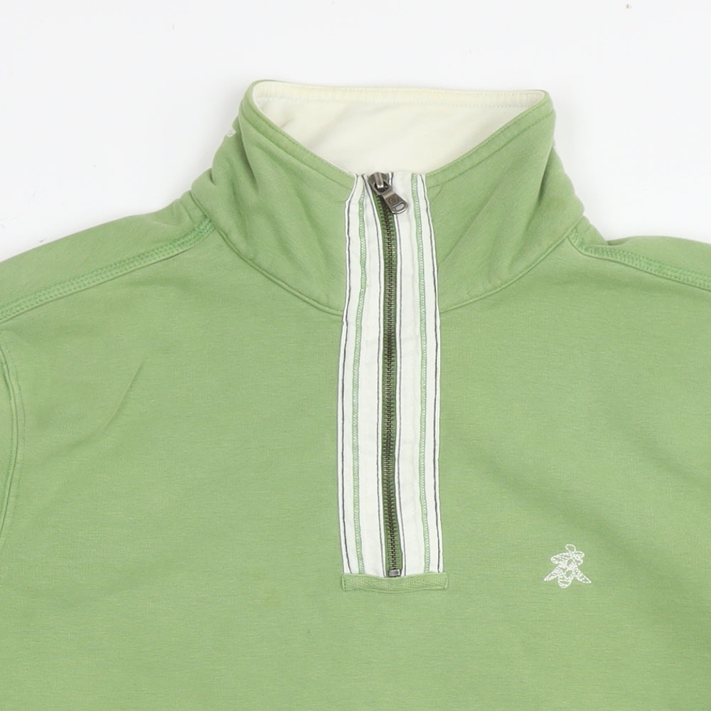 White Stuff Mens Green Cotton Pullover Sweatshirt Size M