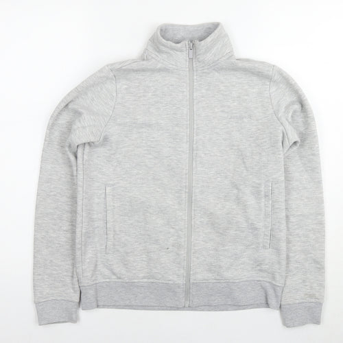 LA Gear Womens Grey Polyester Full Zip Sweatshirt Size 8 Zip