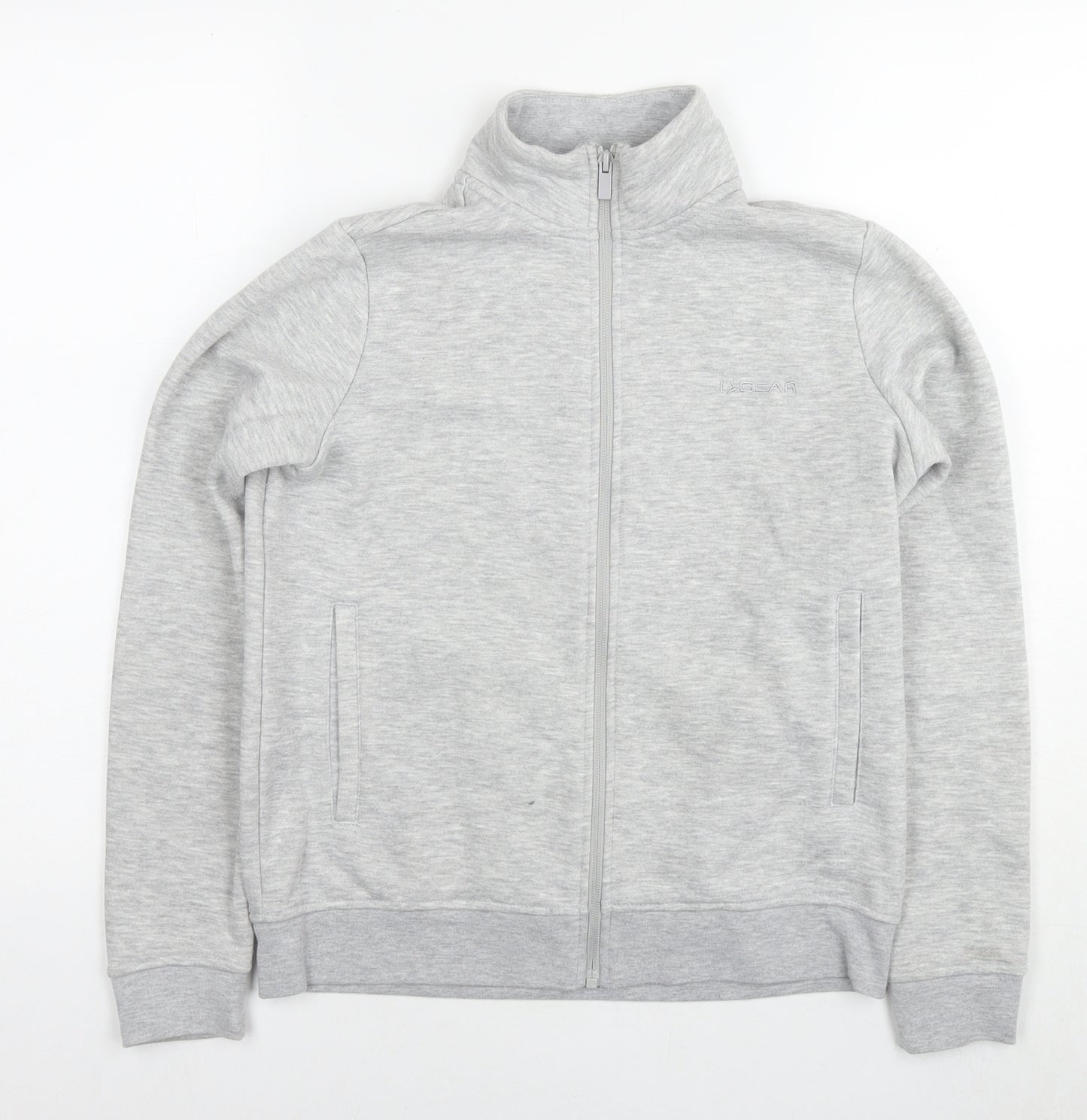 LA Gear Womens Grey Polyester Full Zip Sweatshirt Size 8 Zip