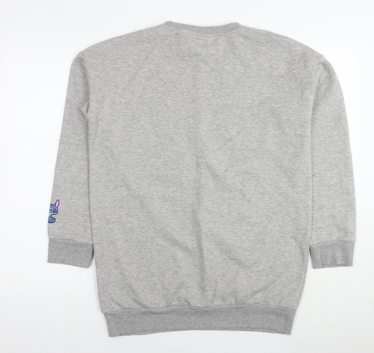 Disney Womens Grey Polyester Pullover Sweatshirt Size 12 Pullover - Stitch, Size 12-14