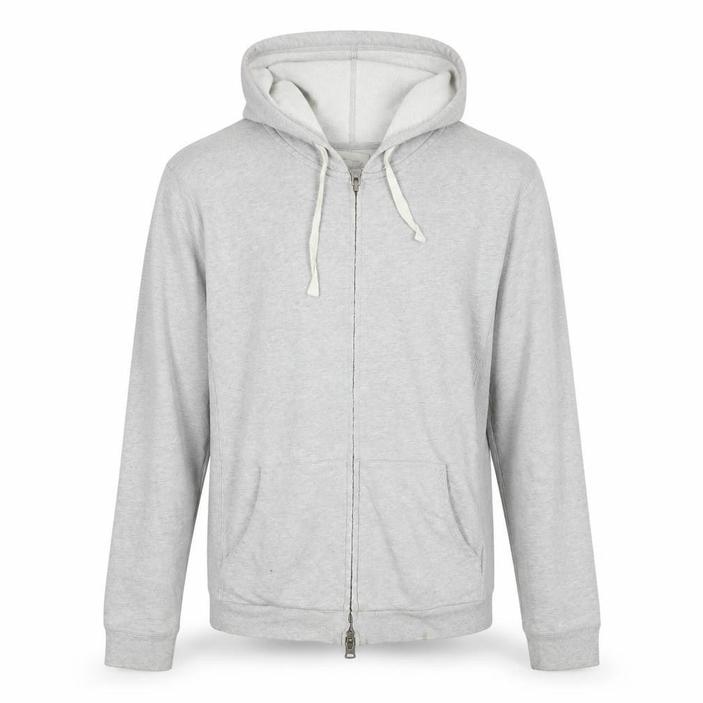 DKNY Pure Womens Grey Cotton Full Zip Hoodie Size M Zip