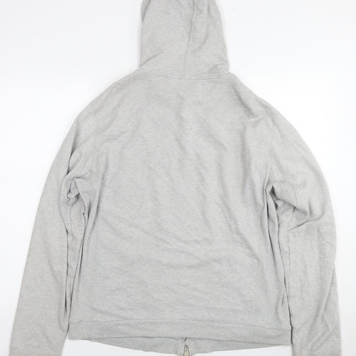 DKNY Pure Womens Grey Cotton Full Zip Hoodie Size M Zip