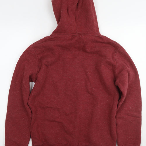 Superdry Mens Red Cotton Pullover Hoodie Size M