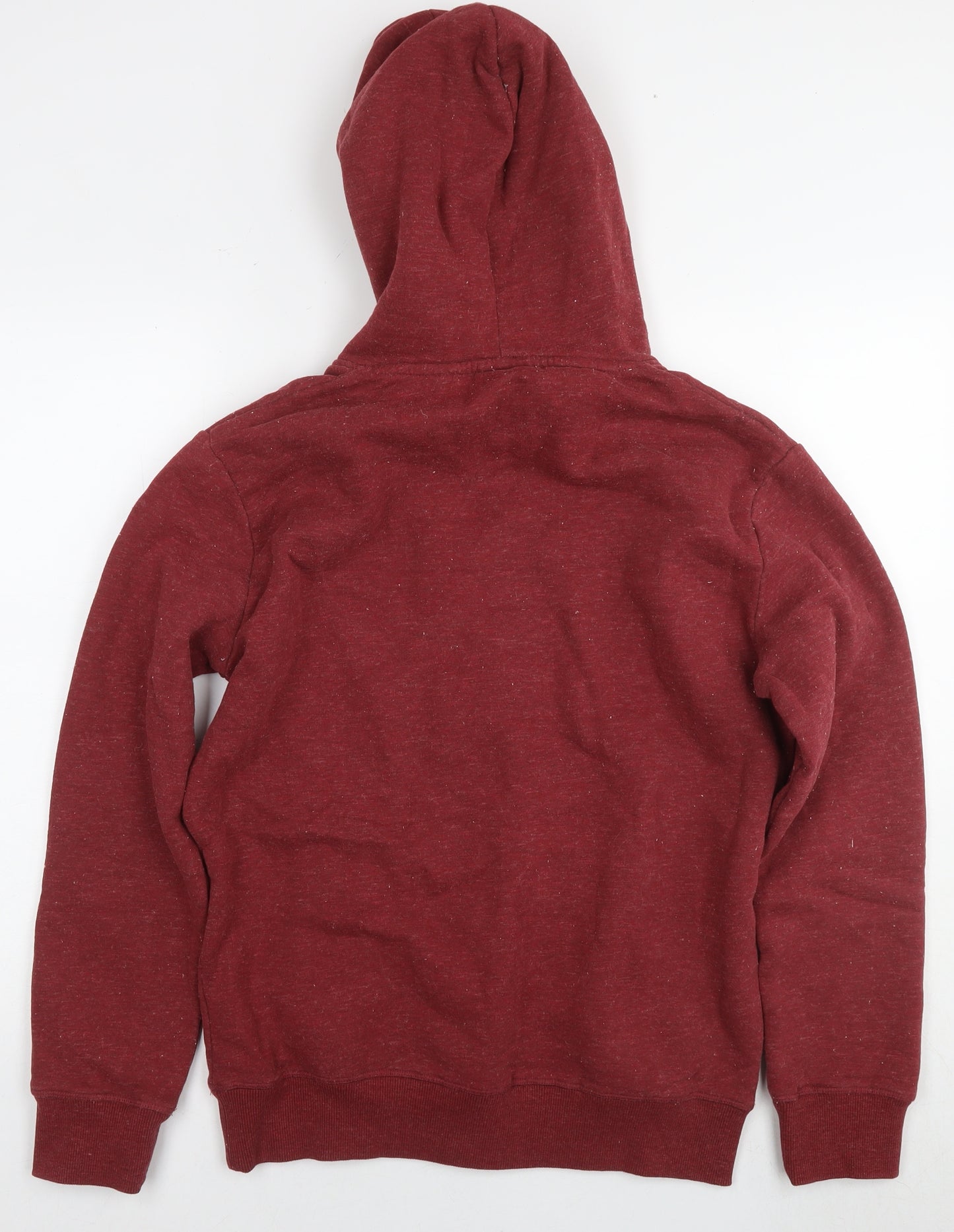 Superdry Mens Red Cotton Pullover Hoodie Size M