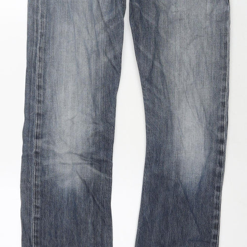 Levi's Mens Blue Cotton Straight Jeans Size 29 in L34 in Regular Zip