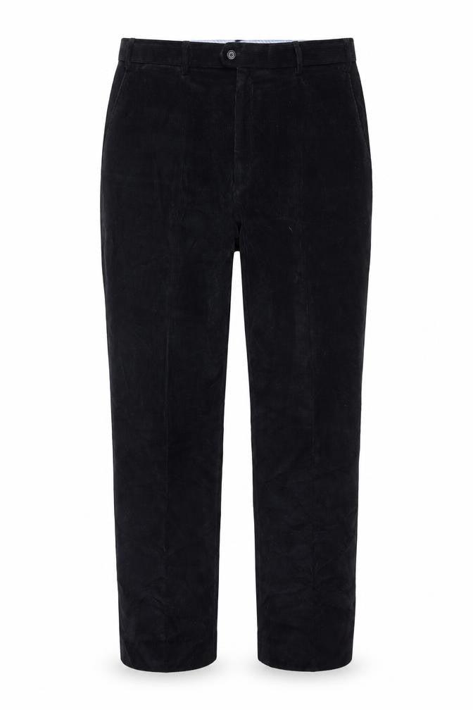 Melka Mens Blue Cotton Trousers Size 39 in L34 in Regular Zip