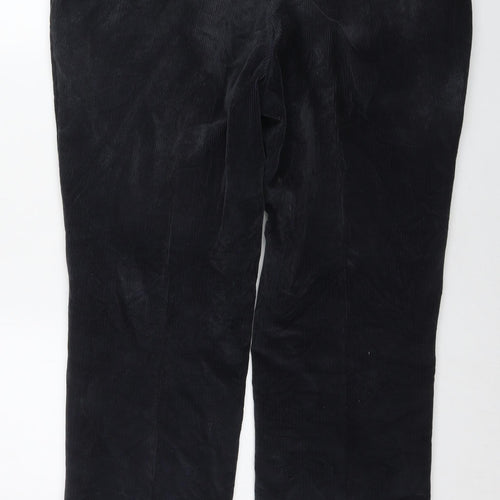 Melka Mens Blue Cotton Trousers Size 39 in L34 in Regular Zip