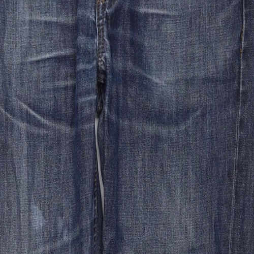 Gap Mens Blue Cotton Straight Jeans Size 34 in L34 in Regular Zip