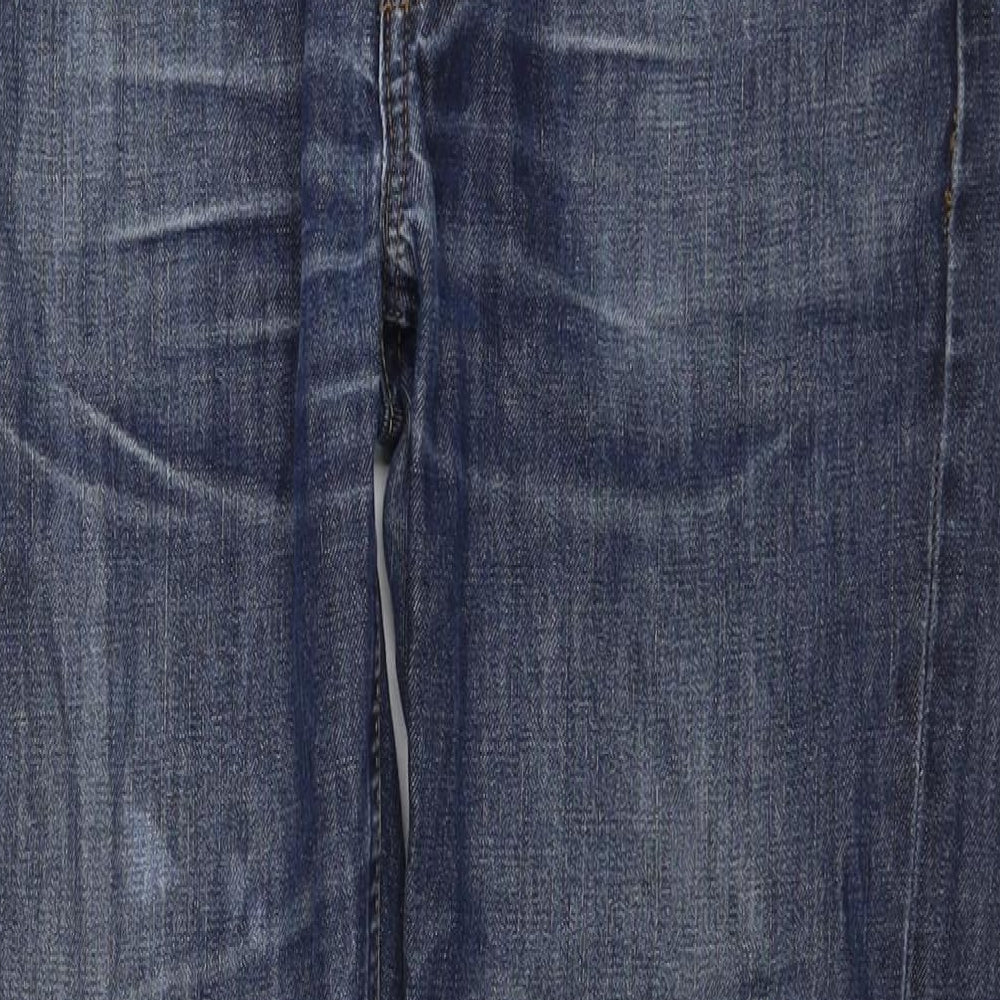 Gap Mens Blue Cotton Straight Jeans Size 34 in L34 in Regular Zip