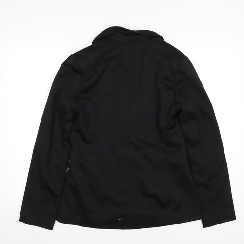 NEXT Womens Black Polyester Jacket Blazer Size 14