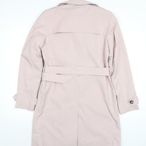 Marks and Spencer Womens Pink Trench Coat Coat Size 10 Button